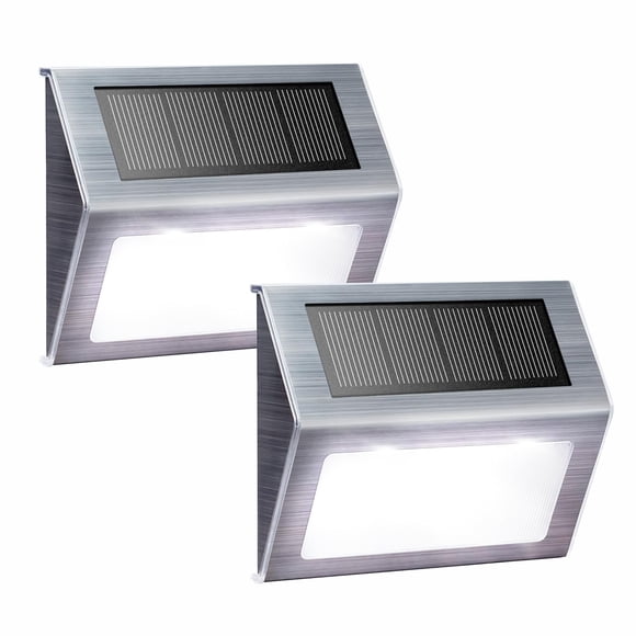 Luces con energía solar XLUX para escalones de terraza, escaleras, paquete de 2