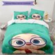 thumbnail image 1 of Pink Fong Shark-Inspired 3pcs Bedding Set - Includes 1 Cover & 2 Pillowcases, Breathable Polyester, Machine Washable - Perfect for All Seasons S898, Bedroom Essentials, Home Decor, Cartoon Design, Pla, 1 of 1