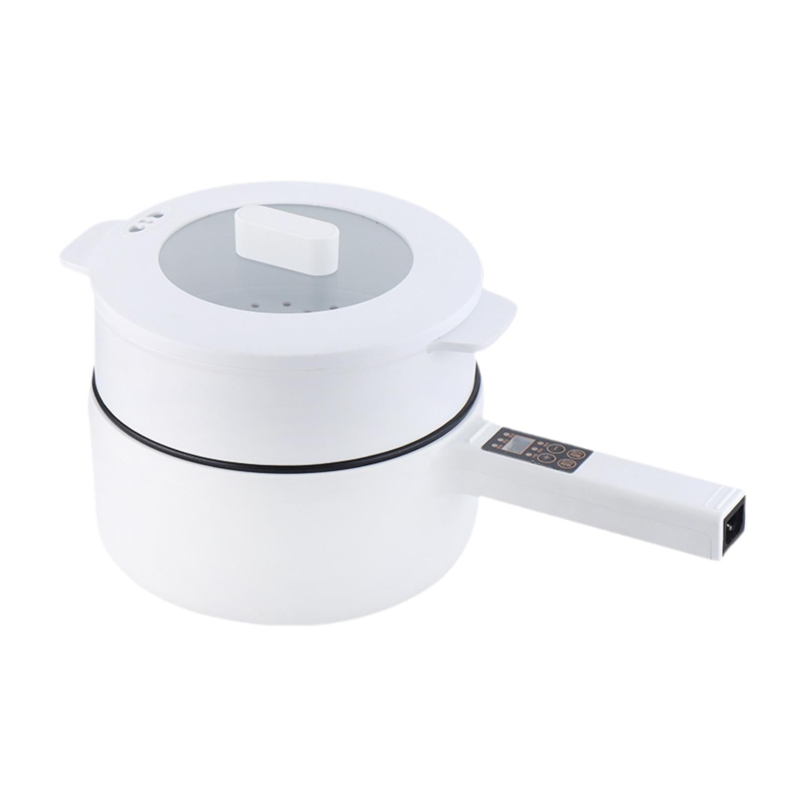 Fiocias - Olla Eléctrica Para Cocinar, Sartén Para Cocinar Fideos, Para Gachas De Avena, 2 Niveles