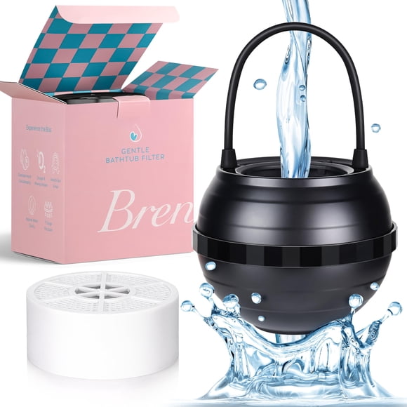 Filtro de baño BRENRIE de 11 etapas con vitamina C, negro mate
