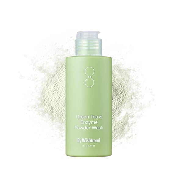 Face Wash BY WISHTREND, té verde y enzimas en polvo, 110 g