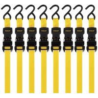 Correas De Amarre Con Trinquete Stanley S1000 De 1 M X 3 M, Paquete De 8