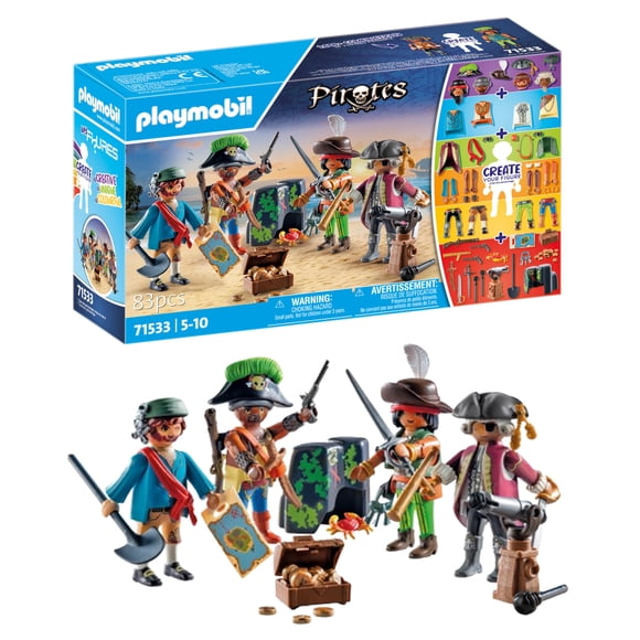 Juguete Playmobil My Figures Pirates con 4 figuras +83 piezas, 5 o más