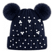 thumbnail image 1 of Gorro Dos Pompon Diseño Perlas Forrado Con Chiporro, 1 of 3
