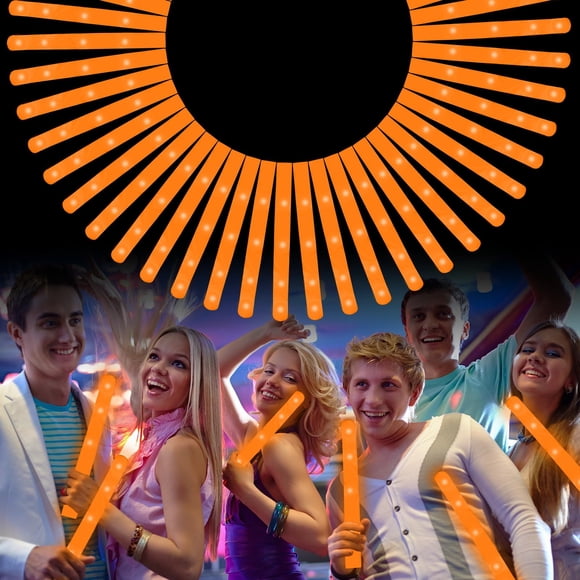 Bastones luminosos de espuma U-MOJOK 40 unidades naranja – 3 modos