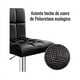thumbnail image 2 of Silla Piso Bar Taburete Respaldo Ecocuero Regulable Negro, 2 of 3