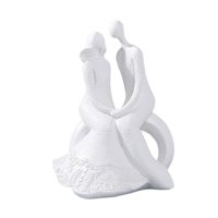 Magideal - Pareja Estatua De Pareja Figurina De Adornos Decorativos Modernos Escultura Para El Gabinete Del Día De San Valentín Decoración De Bodas De Escritorio Sentarse