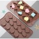 thumbnail image 2 of 4 Moldes De Chocolate Molde De Silicona Molde De Navidad Color Marrón 15cavid: 5arbol, 5 , 5 Santa M, 2 of 11