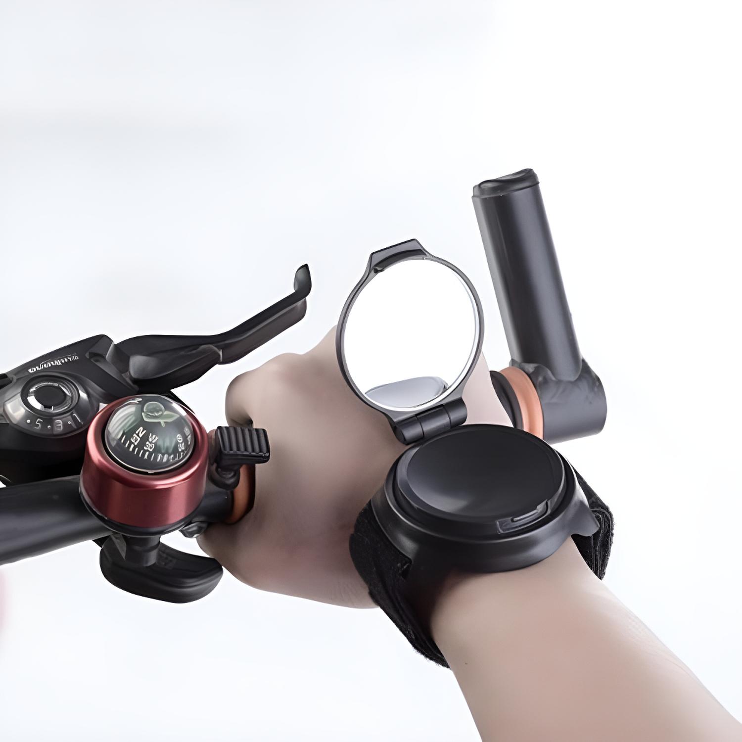 Riderace - Espejo Retrovisor A La Muñeca 360 Grados Para Bicicletas