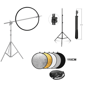 Genérico - Brazo Pantalla Reflectora + Atril + Pantalla 110Cm 5 En 1