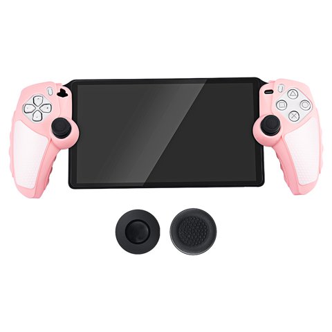 Genérico - Funda Protectora De Silicona Compatible Con Playstation Portal Con 2 Teclas Funda Protectora A Prueba De Golpes-Rosa