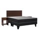 thumbnail image 1 of Cama Europea Apolo Black 2 Plaza Base Dividida + Set Dormitorio Castilla (2 Veladores y Respaldo), 1 of 7