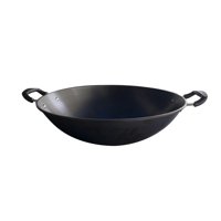 Imahe - Wok Disco Hierro Negro Grueso 47 Cm