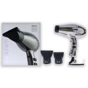 Elchim - Secador De Pelo Iónico-Cerámico De Titanio - Negro-Plata De Para Unisex - Secador De Pelo