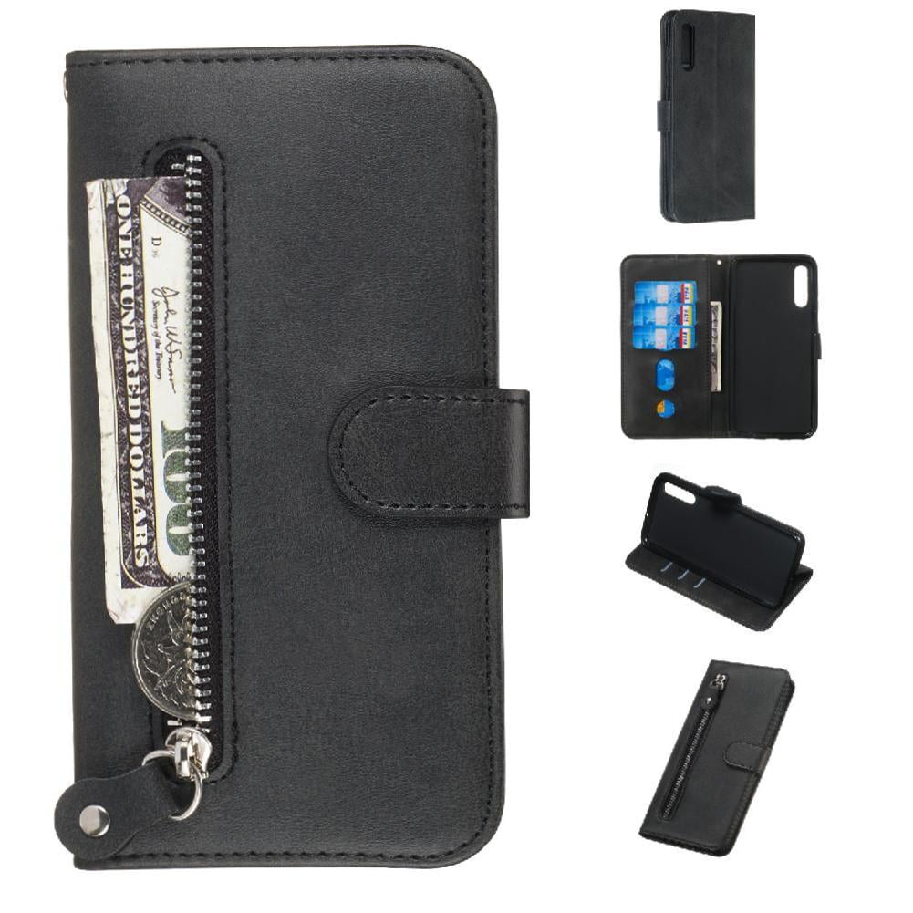 Gangxun - Funda Con Cremallera Para Samsung Galaxy A50/a50s/a30s, Carcasa Cartera De Cuero Pu Con Soporte Y Tarjetero
