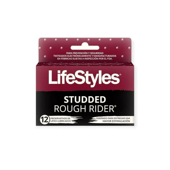 Preservativos Studded Rough Rider 12 Unidades -