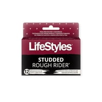 Lifestyles - Preservativos Studded Rough Rider 12 Unidades -