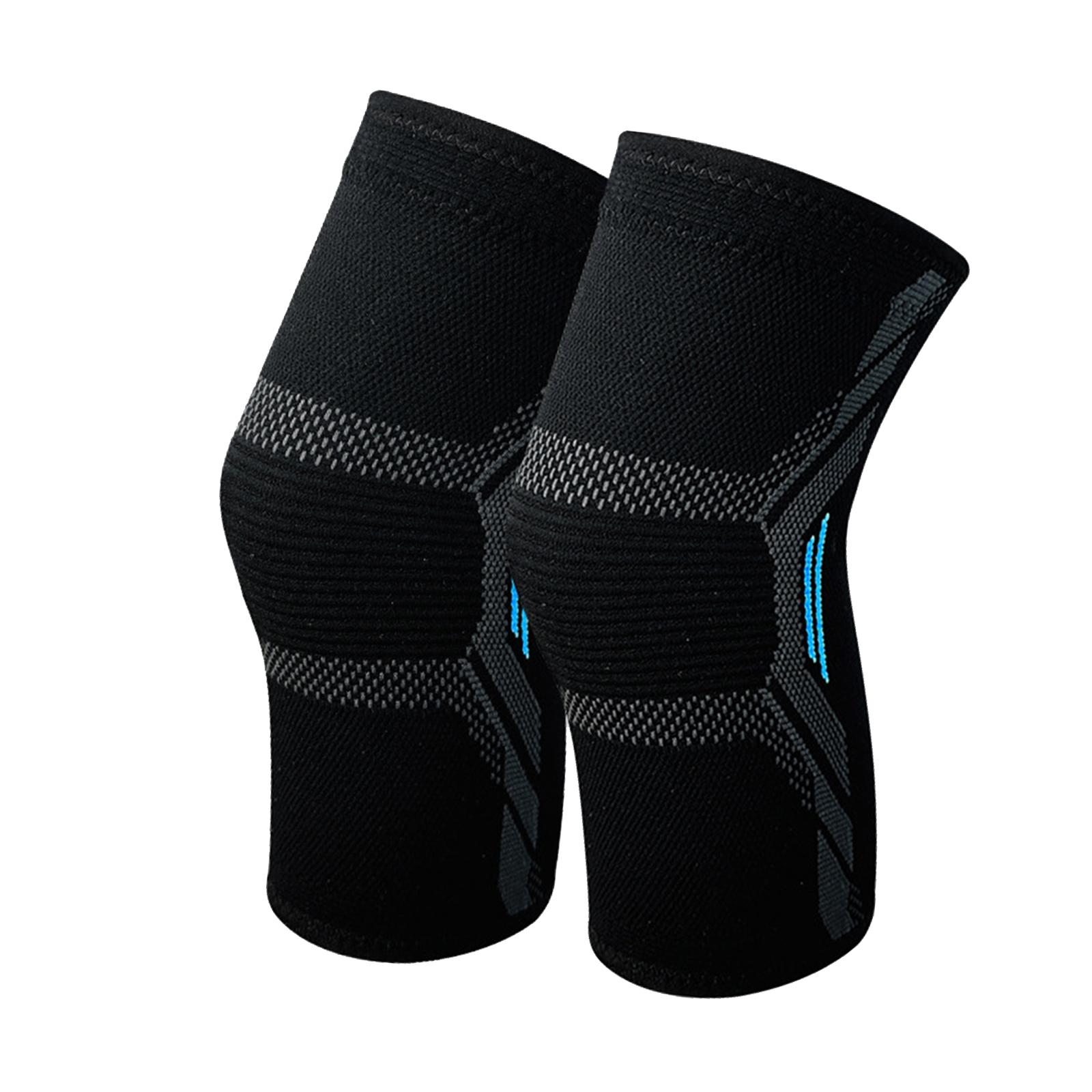 Ioensy - 2 Rodilleras Antideslizantes Para Levantamiento De Pesas, Entrenamiento, Fútbol, Color Azul L