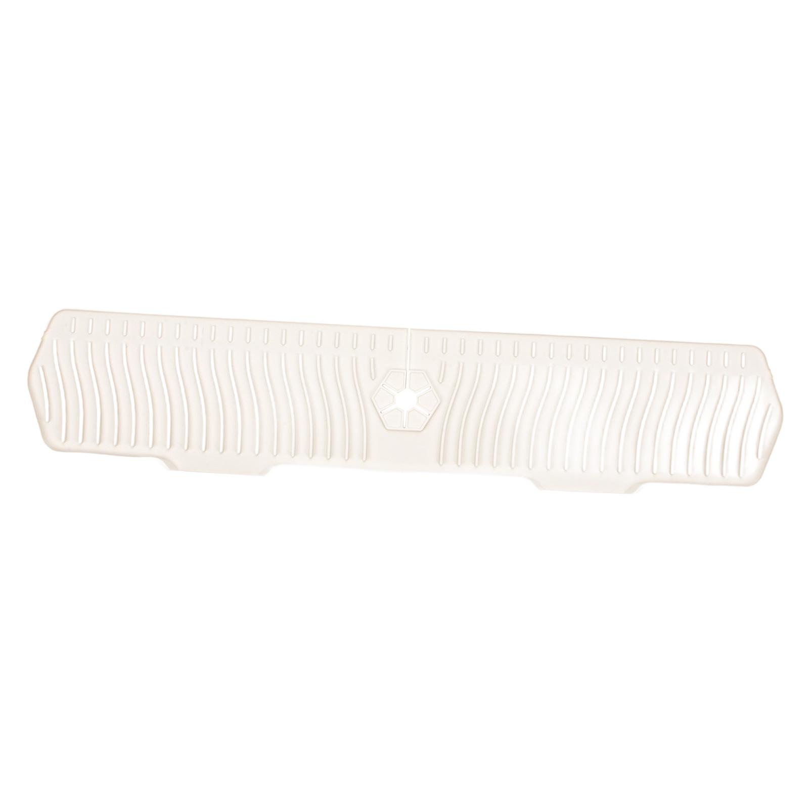 Magideal - Tapete Para Grifo, Protector Contra Salpicaduras Para Fregadero De Cocina, Tapete De Drenaje, Mostrador De Cocina, Tapete De Colección Para Lavanderí Blanco