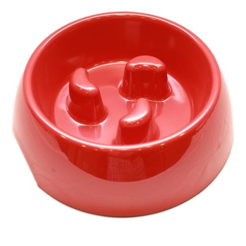 Mascan - Plato Melamina Anti-ahogo Talla S Rojo Perro