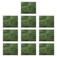 Bothyi - 10X Adhesivos De Pared De Pvc Resistentes A Altas Temperaturas Y Al Aceite, Brillantes, Color Verde