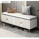 thumbnail image 3 of Zapatero Gabinete Homer Design Xg017 4 Puertas Asiento Cuero Blanco, 3 of 7