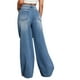 thumbnail image 3 of Jeans de Pierna Ancha Rotos - Color Azul azul M, 3 of 5