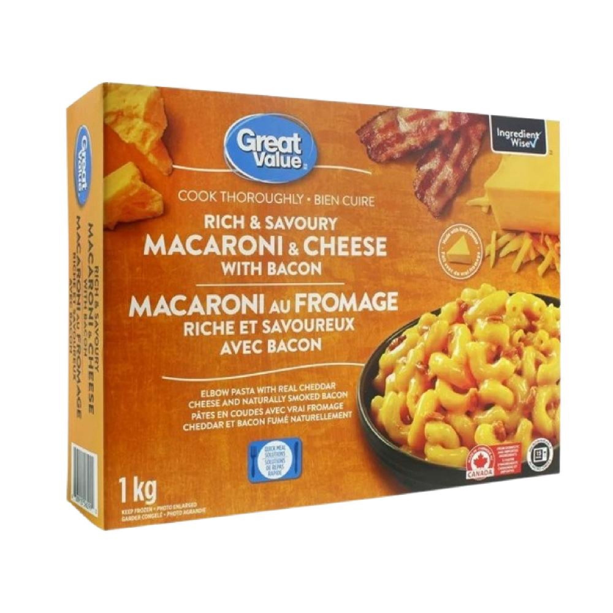 Macarrones Queso Tocino Familiar 1 kg Great Value