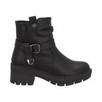 Botin Casual Mujer Negro Plataforma Luz Detogni