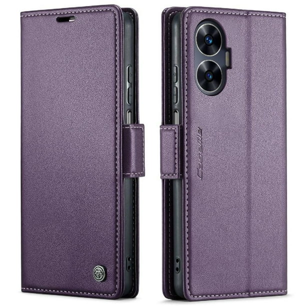 CaseMe tipo cartera Realme C55 con cierre magnético, RFID, tarjetero, soporte, carga inalámbrica