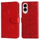 thumbnail image 1 of Funda tipo cartera FOXDOCK para Samsung Galaxy S25 Edge , diseño girasol en relieve, cuero PU, cierre magnético, soporte y tarjetero, 1 of 5
