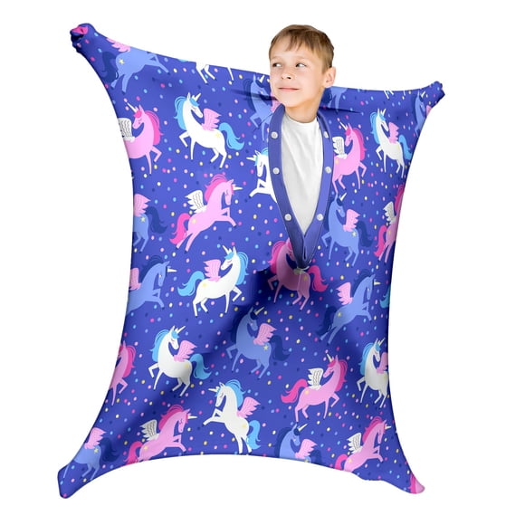 Calcetín Sensorial pmbvcgsy Talla Media 6-9 Años Unicornio Morado