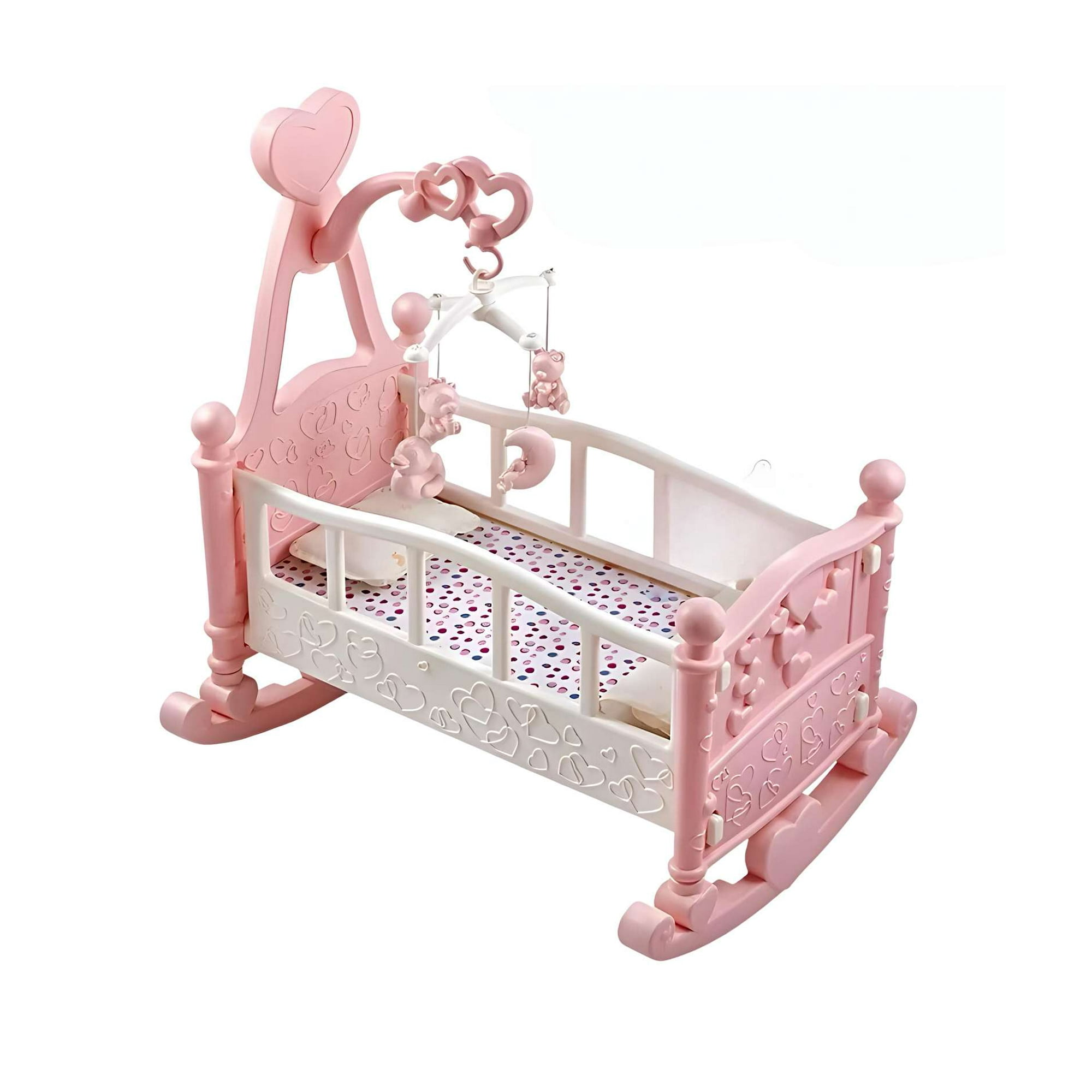 Ali Chile - Cuna Mecedora Para Muñecas Con Móvil Musical