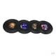thumbnail image 3 of 16 Unids Copa Redonda Mat Coaster Coaster De Silicona Negro Vinyl Record Pattern 10cm En Dia, 3 of 5
