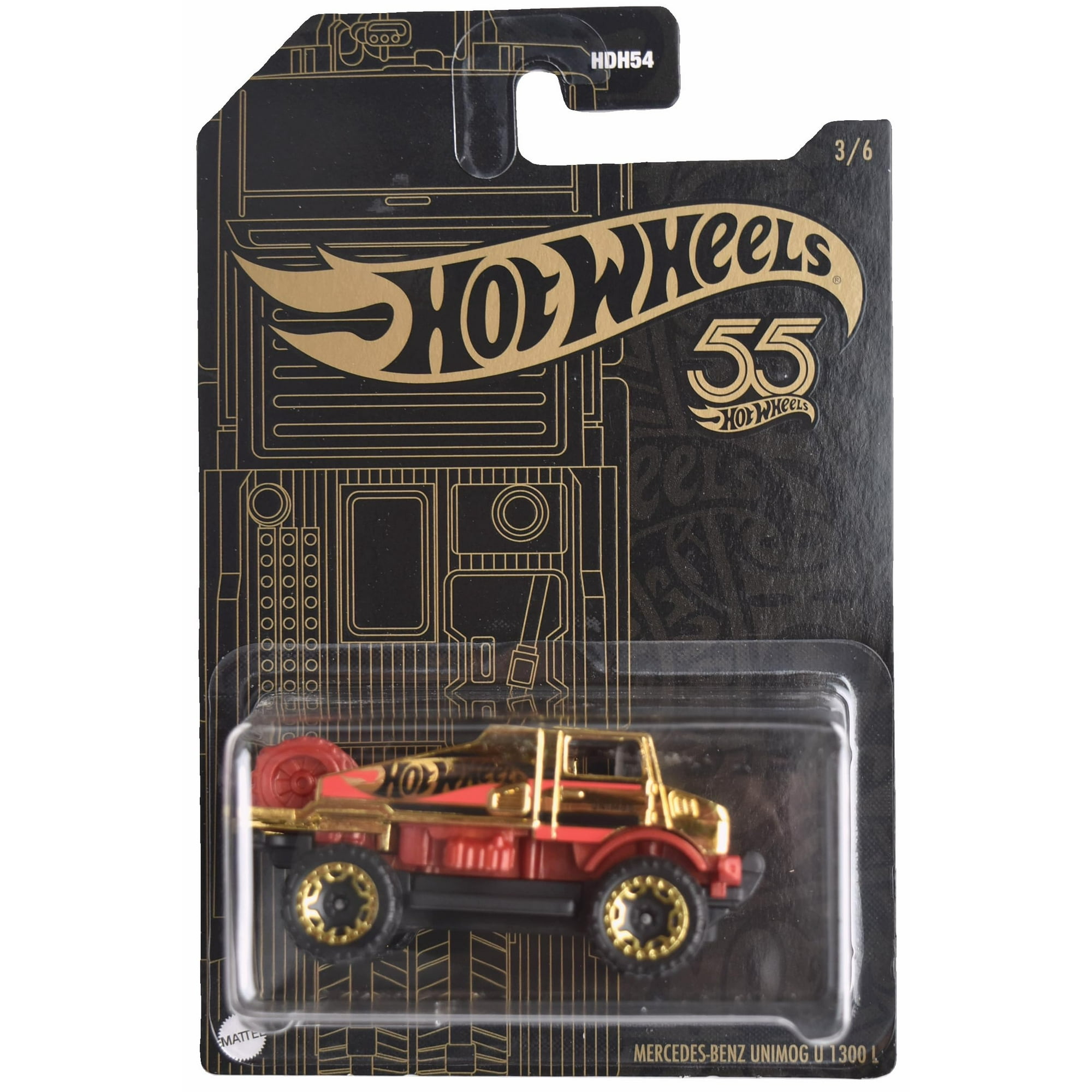 Auto Fundido A Presión Hot Wheels Mercedes Benz Unimog U 1300 L 1:64