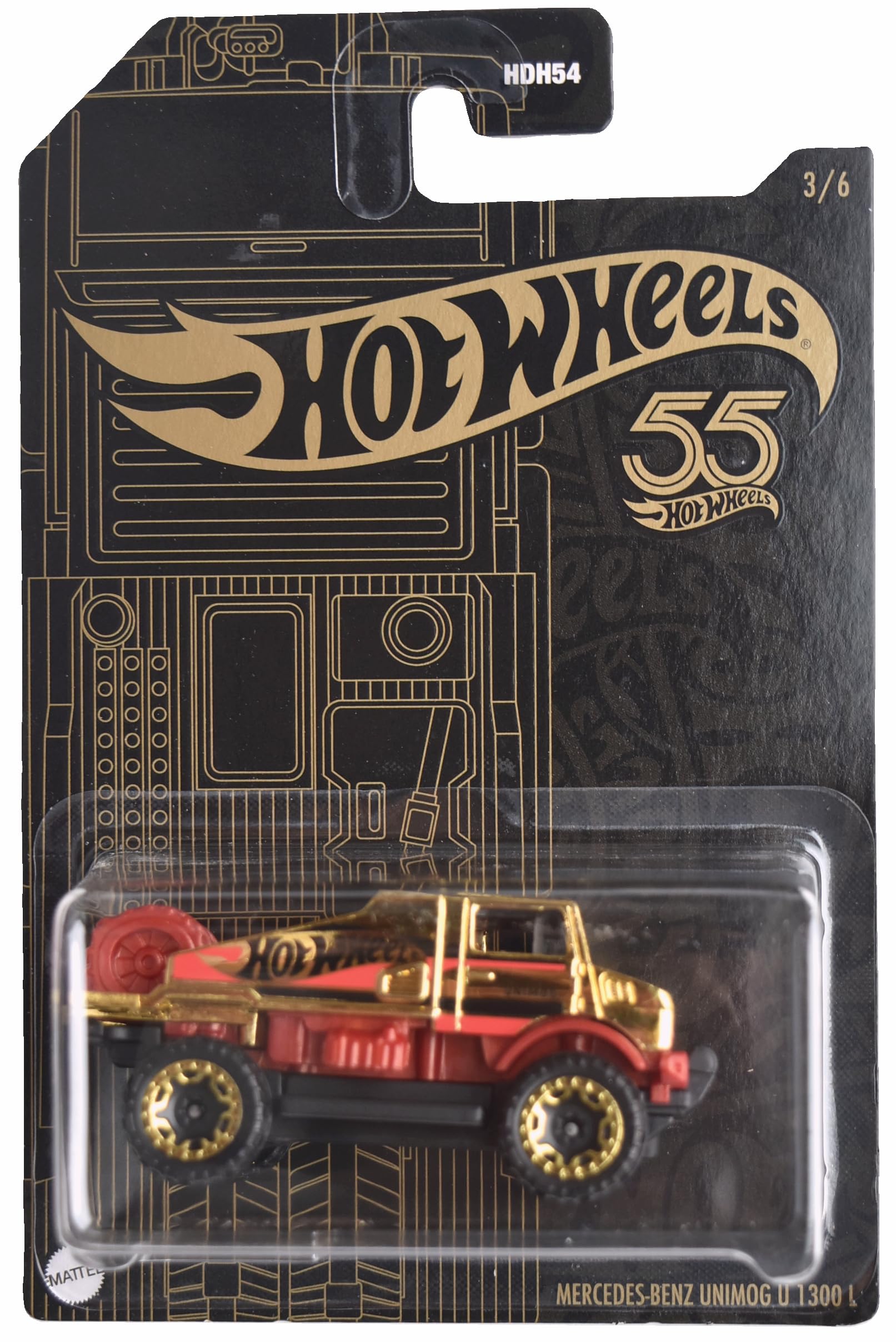 Auto Fundido A Presión Hot Wheels Mercedes Benz Unimog U 1300 L 1:64