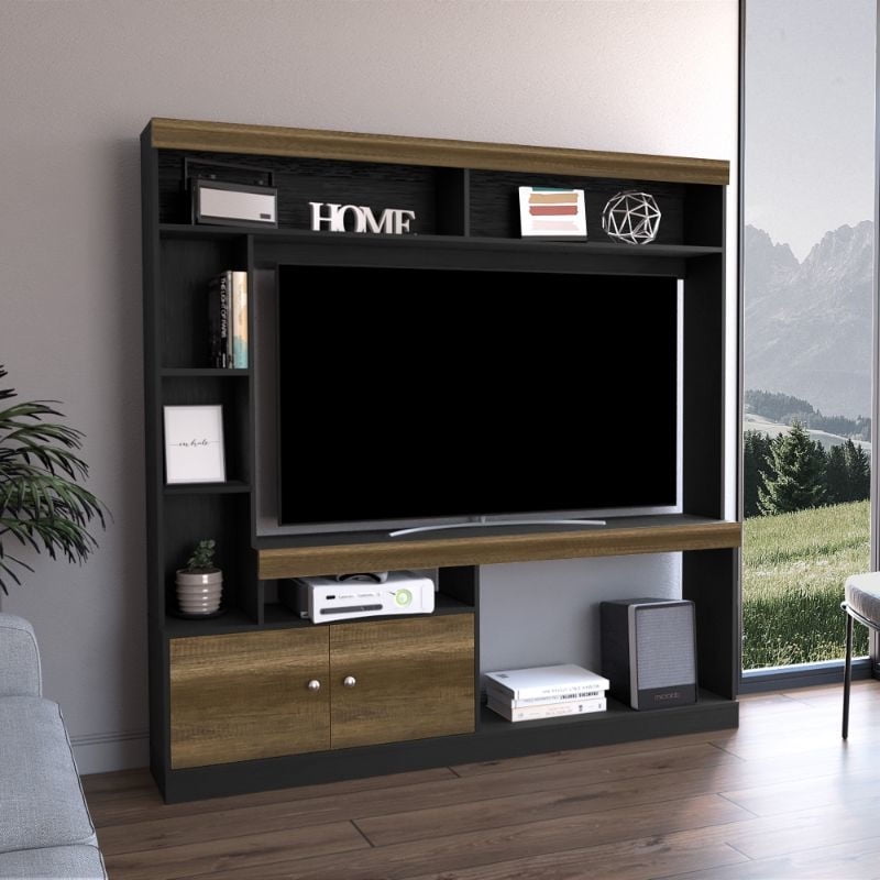 Tuhome - Centro De Entretención Classic 55 Pulgadas Wengue - Caramelo