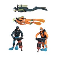 Magideal - Figura De Acción De 2 Piezas De Buzo En Miniatura, Adorno Decorativo De Buzo, Decoración Realista Para Pecera, Hecha De Pp Para Modelismo Y Decoración 4 Figuras De Buceador