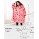 thumbnail image 4 of Sudadera portátil con capucha KFUBUO Sherpa para adultos, color fresa, 4 of 6