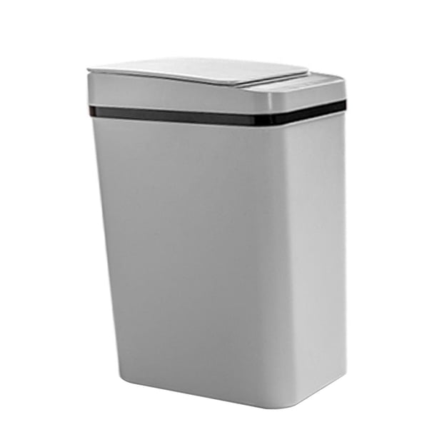 Bote De Basura Sin Contacto Bote De Basura Inteligente De Gran Capacidad Para Oficina Cocina Inodoro Gris