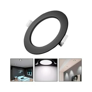 Genérico - Foco Plafon Led Embutido Redondo 24W Luz Fria Borde Negro