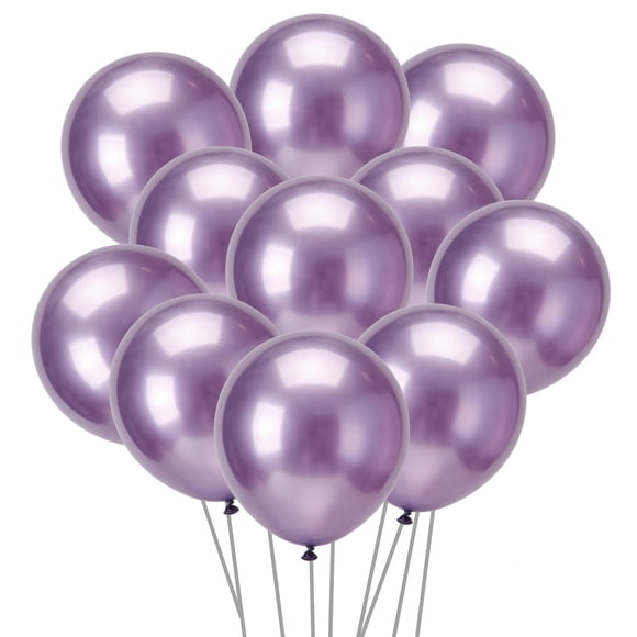 Balloons Ztikug, látex metálico, color morado claro, 10 pulgadas, 50 unidades