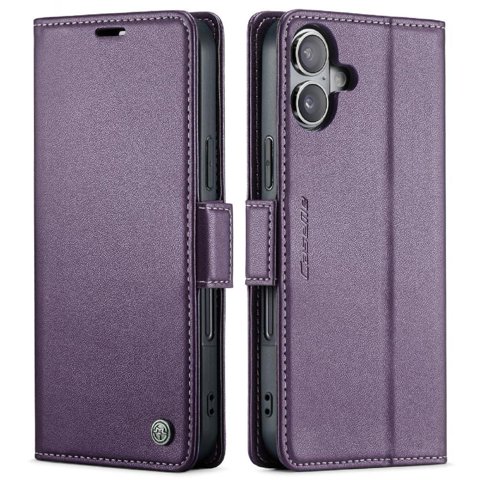 Caseme Tipo Cartera Iphone 16 Con Cierre Magnético, Rfid, Tarjetero, Soporte, Carga Inalámbrica