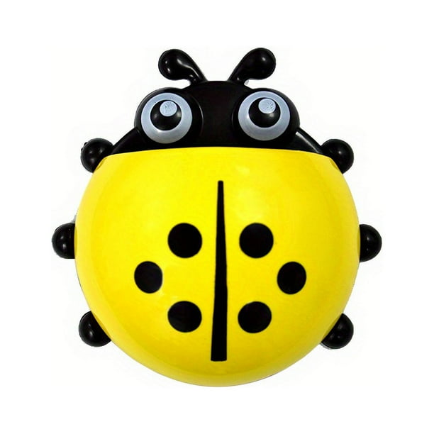 1pc Creative Ladybug Toothbrush Holder - Powerful Suction Cup Toothbrush Box and Toothpaste Holder - Removable Wall Hanging Shelf for Bathroom Organization