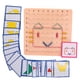 thumbnail image 1 of Geoplano De Madera Montessori Con Tarjetas De Patrón Y Gomas Para Preescolar 20x20cm, 1 of 5
