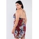 thumbnail image 4 of Vestido Mini con Estampado Floral, Espalda Abierta y Cruzado, de Talla Grande, 4 of 5