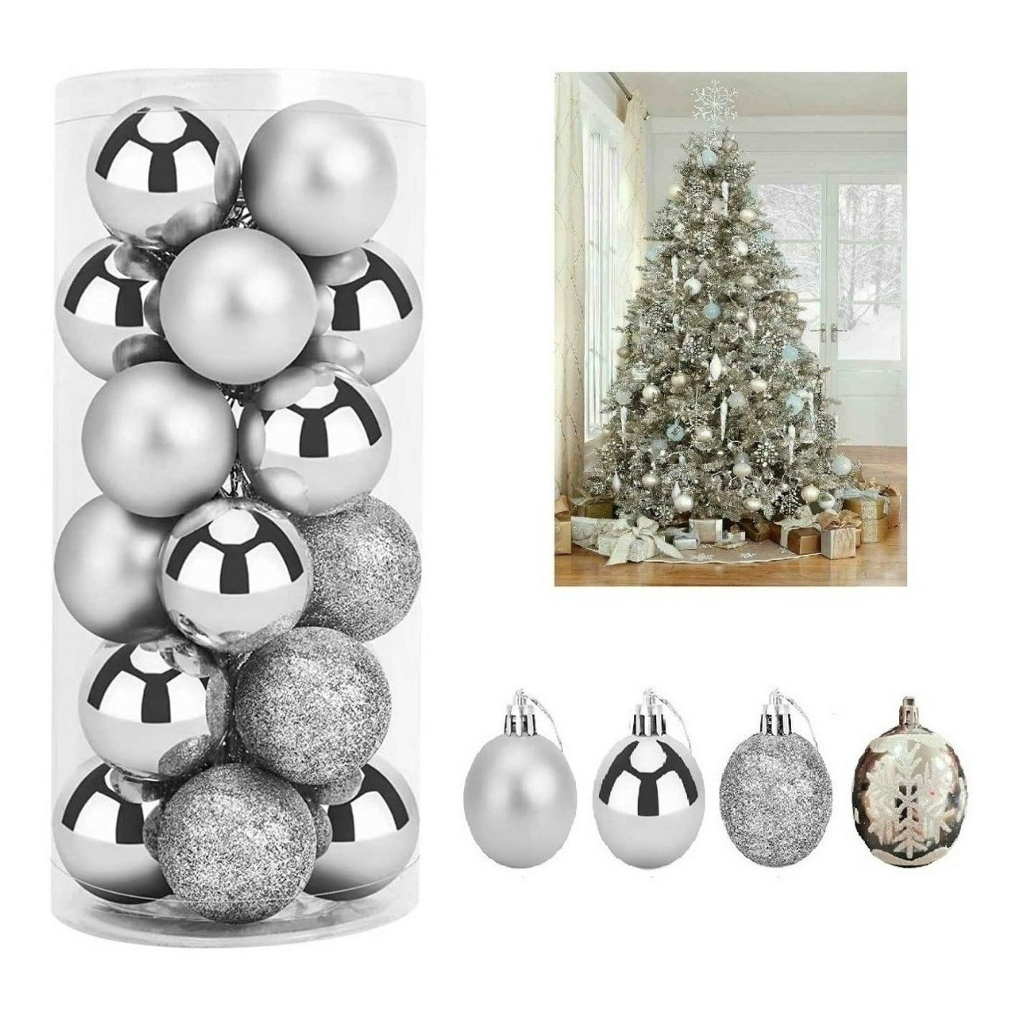 Genérico - X36 Esferas Navidad Decorativa Bambalina Adorno Navideño 6cm