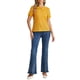 thumbnail image 2 of INSPIRE CHIC Blusa de Mujer para Regreso a Clases con Cuello Peter Pan en Contraste y Mangas Cortas con Lunares M Amarillo, 2 of 6