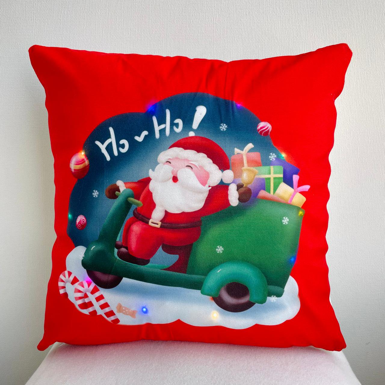 Todo Hogar Santiago De Chile - Pack De 2 Fundas De Cojines Navideños Con Luces Led - 08