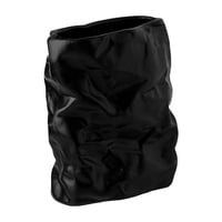 Magideal - Estilo Nórdico Arrugado Jarrón De Cerámica Moderno Minimalista Arreglo De Flores Florero Centro De Mesa Artesanía Elegante Para El Hogar Escritorio , Negro 17,5 Cm X Negro 175 Cm X 205 Cm